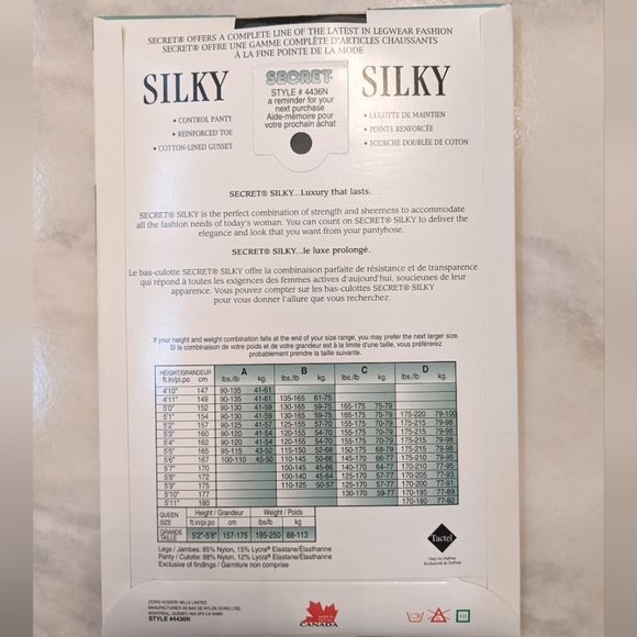 *NEW* 3 Secret Pantyhose, Black (size B, women) - Picture 3 of 5